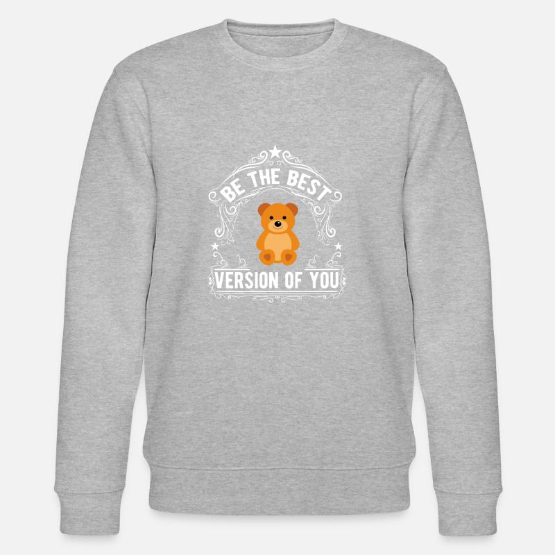 Teddy - Teddybär Stofftier Geschenkidee Geschenk - Stanley/Stella Unisex Bio-Sweatshirt CHANGER - Grau meliert