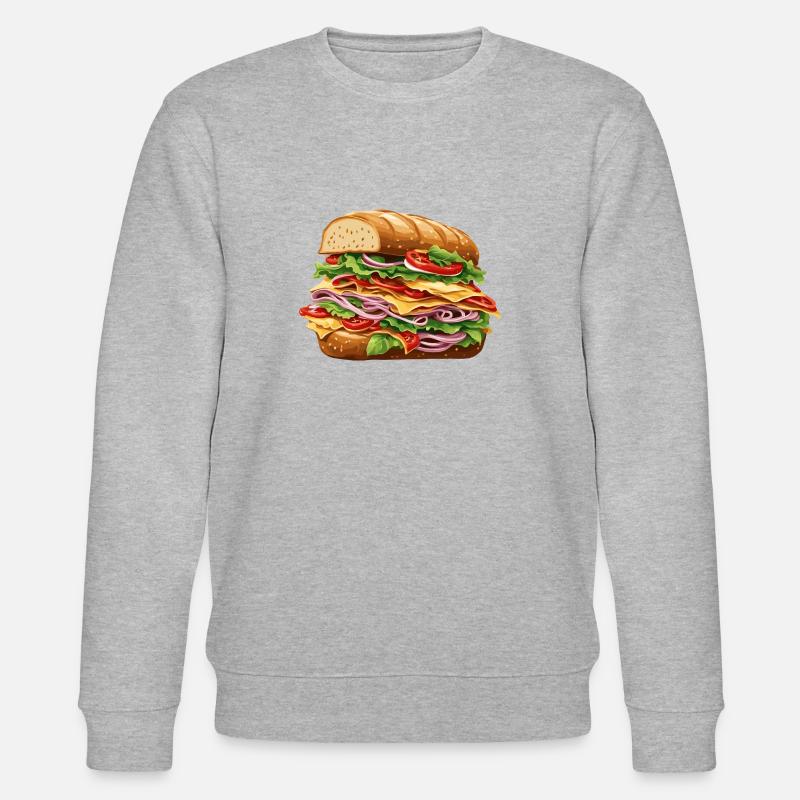Sandwich / Sandwich / Nourriture / Épicerie - Sweat bio CHANGER Stanley/Stella Unisexe - gris chiné