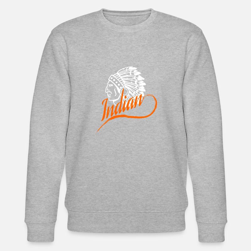 Indianer - Stanley/Stella Unisex Bio-Sweatshirt CHANGER  - Grau meliert