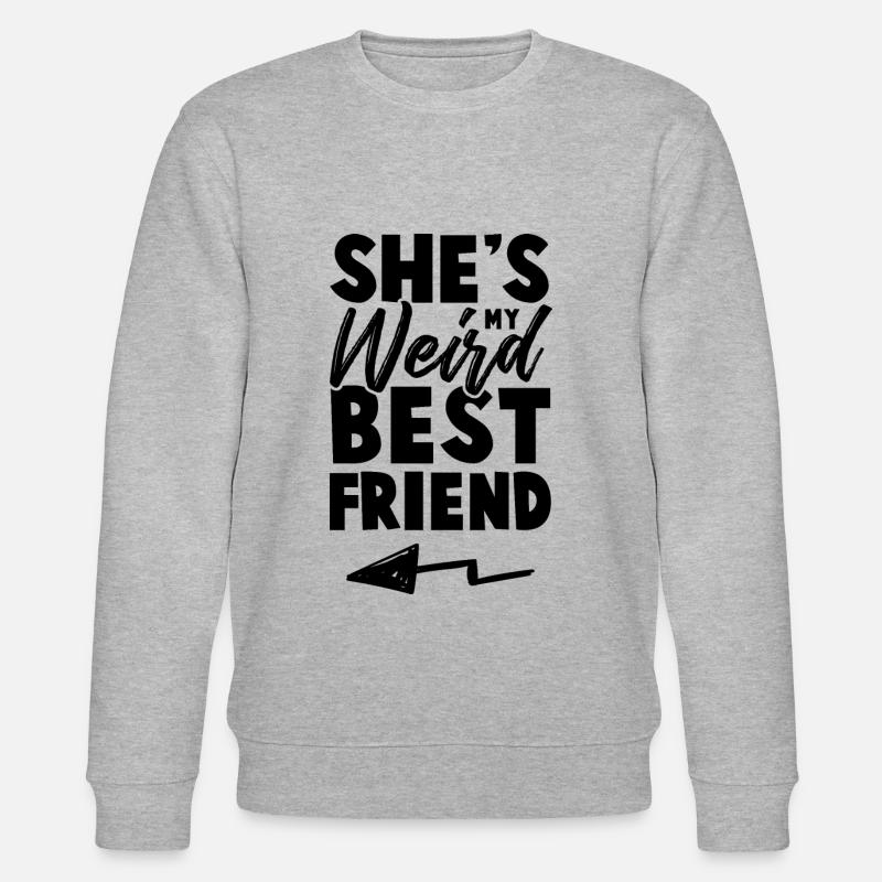 beste freundin - Stanley/Stella Unisex Bio-Sweatshirt CHANGER  - Grau meliert
