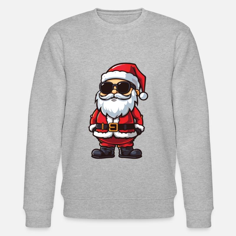 Weihnachtsmann Santa Comic - Stanley/Stella Unisex Bio-Sweatshirt CHANGER  - Grau meliert