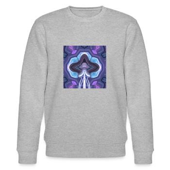 Psychedelic Jellyfish 2 - Stanley/Stella Unisex Bio-Sweatshirt CHANGER  - Grau meliert - Vorne - Nik (191cm) & Marisol (170cm)