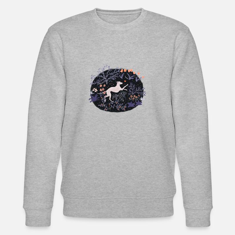 Windhund im Traumwald - Stanley/Stella Unisex Bio-Sweatshirt CHANGER  - Grau meliert
