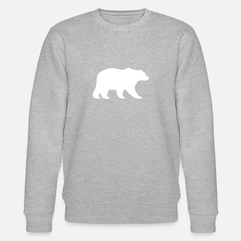 weißer Bär - Stanley/Stella Unisex Bio-Sweatshirt CHANGER  - Grau meliert