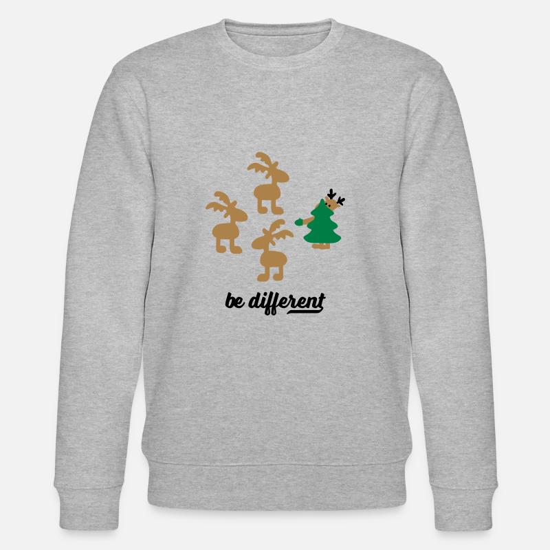 weihnachten - Stanley/Stella Unisex Bio-Sweatshirt CHANGER  - Grau meliert
