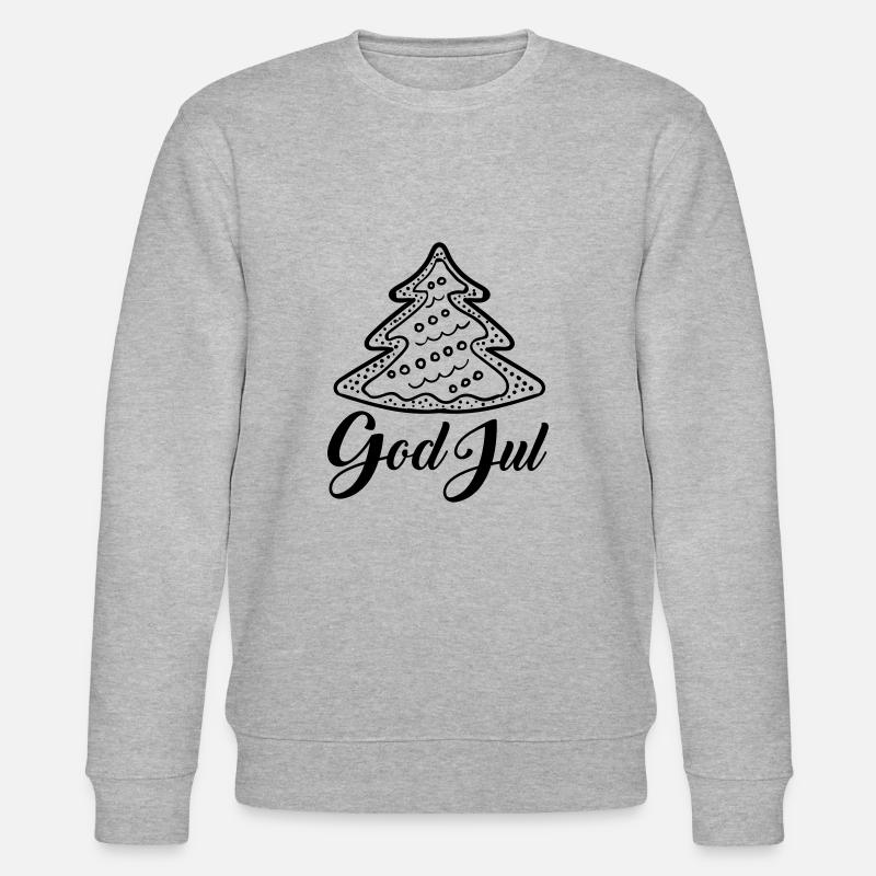 God-Jul Christmas tree - Stanley/Stella Unisex Bio-Sweatshirt CHANGER  - Grau meliert