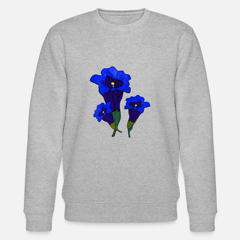 Enzian (b) - Stanley/Stella Unisex Bio-Sweatshirt CHANGER  - Grau meliert