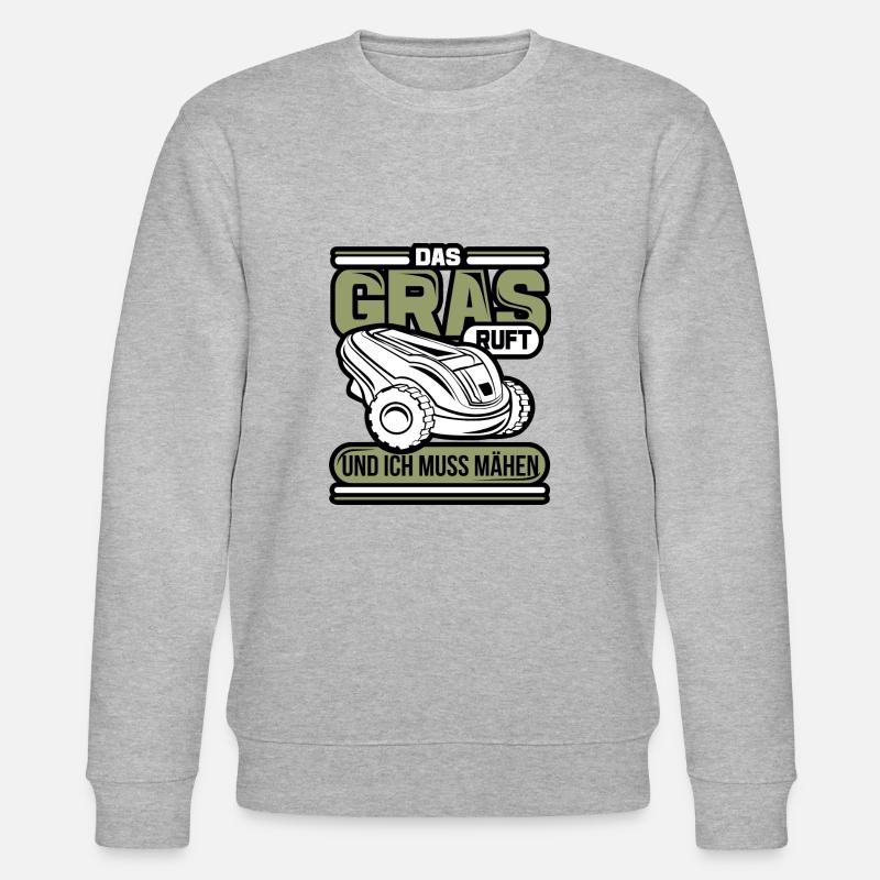 Mähroboter Rasenroboter Rasenmäher Rasentraktor - Stanley/Stella Unisex Bio-Sweatshirt CHANGER - Grau meliert