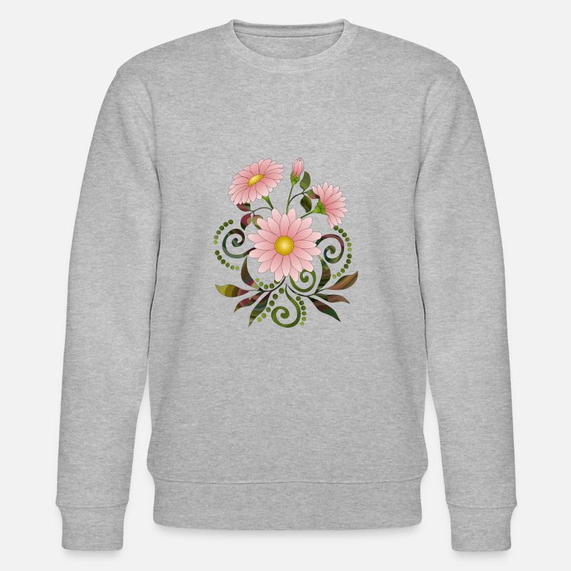 Flowers - Stanley/Stella CHANGER Unisex Organic Sweatshirt - heather grey