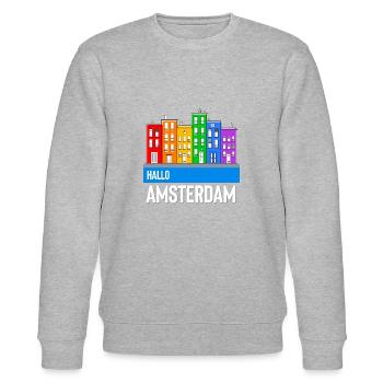 Amsterdam - Sweat bio CHANGER Stanley/Stella Unisexe - gris chiné - Devant - Nik (191cm) & Marisol (170cm)