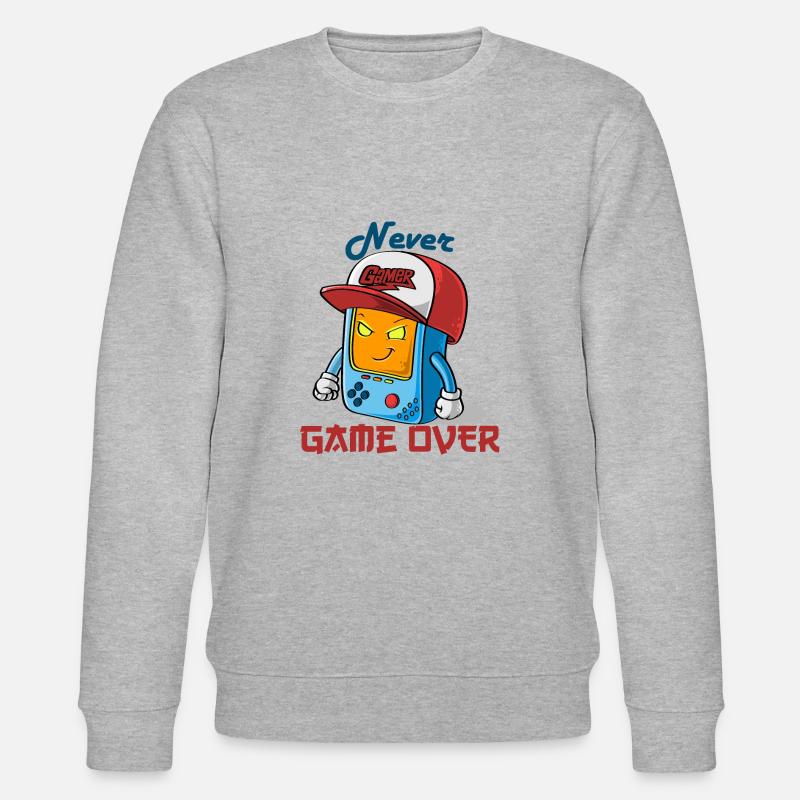 Never Game over - Stanley/Stella Unisex Bio-Sweatshirt CHANGER  - Grau meliert