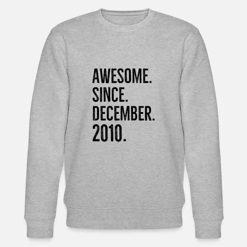 Awesome seit Dezember 2010 - Stanley/Stella Unisex Bio-Sweatshirt CHANGER  - Grau meliert