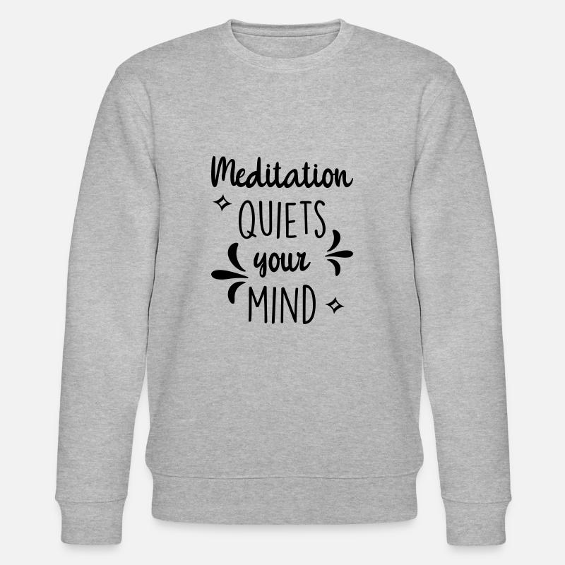 Meditation beruhigt deinen Geist - Stanley/Stella Unisex Bio-Sweatshirt CHANGER  - Grau meliert