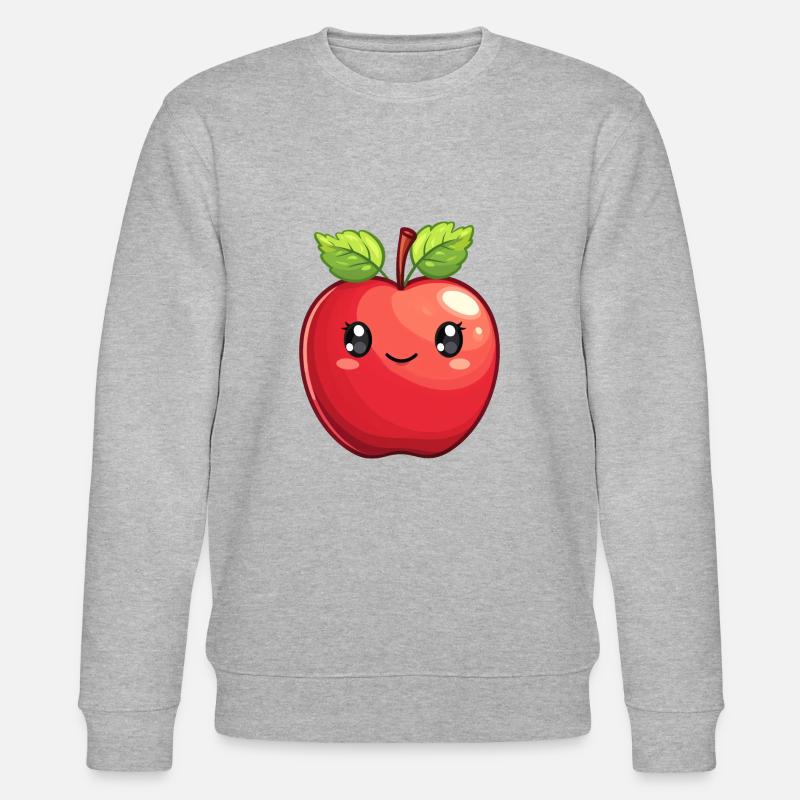 Apfel Kinder Sujet - Stanley/Stella Unisex Bio-Sweatshirt CHANGER  - Grau meliert