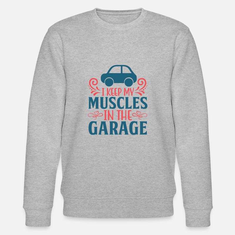 Muscles in the garage - Stanley/Stella Unisex Bio-Sweatshirt CHANGER - Grau meliert