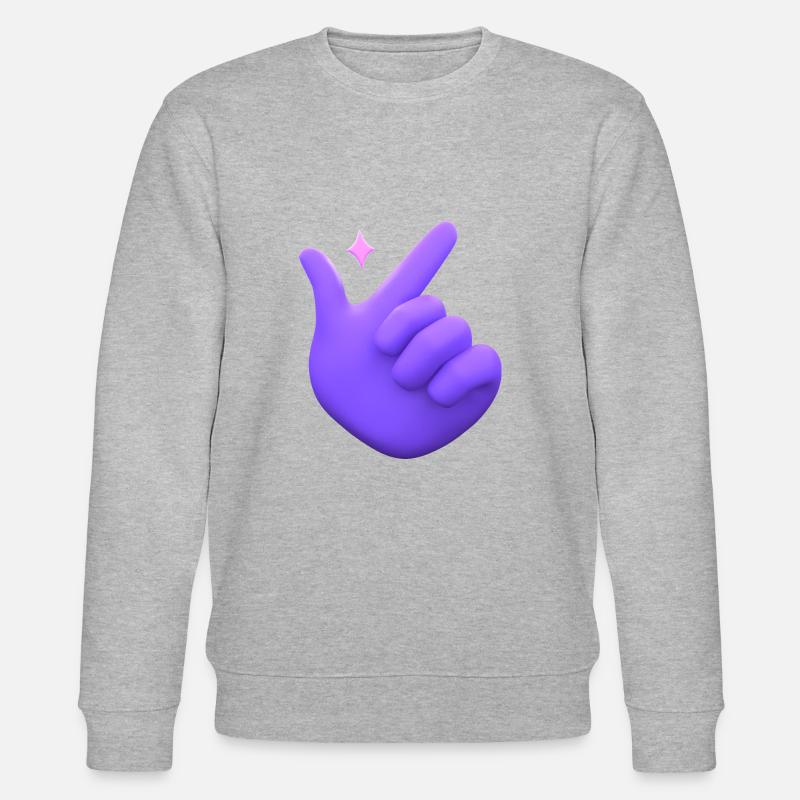 3D-Handschnippen mit den Fingern - Stanley/Stella Unisex Bio-Sweatshirt CHANGER  - Grau meliert