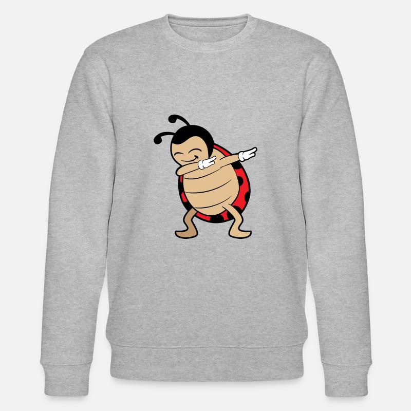 Dabbing Dab ladybug - Stanley/Stella CHANGER Unisex Organic Sweatshirt - heather grey
