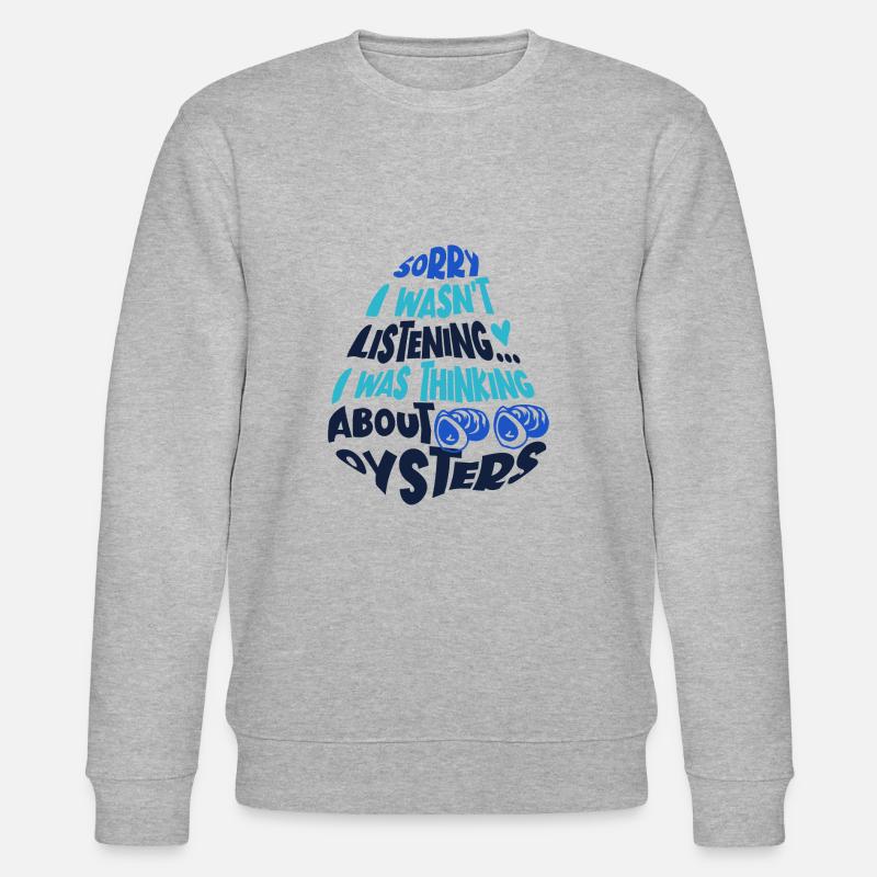 Austern, Meeresfrüchte, Chef, Meerestier - Stanley/Stella Unisex Bio-Sweatshirt CHANGER  - Grau meliert