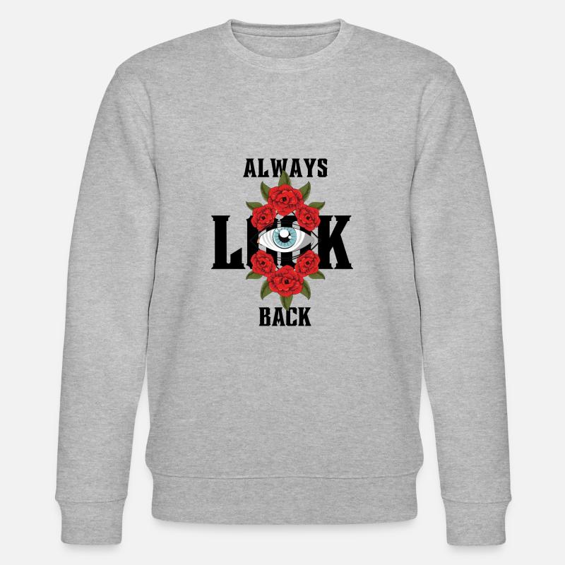 Always Look Back - Stanley/Stella Unisex Bio-Sweatshirt CHANGER  - Grau meliert