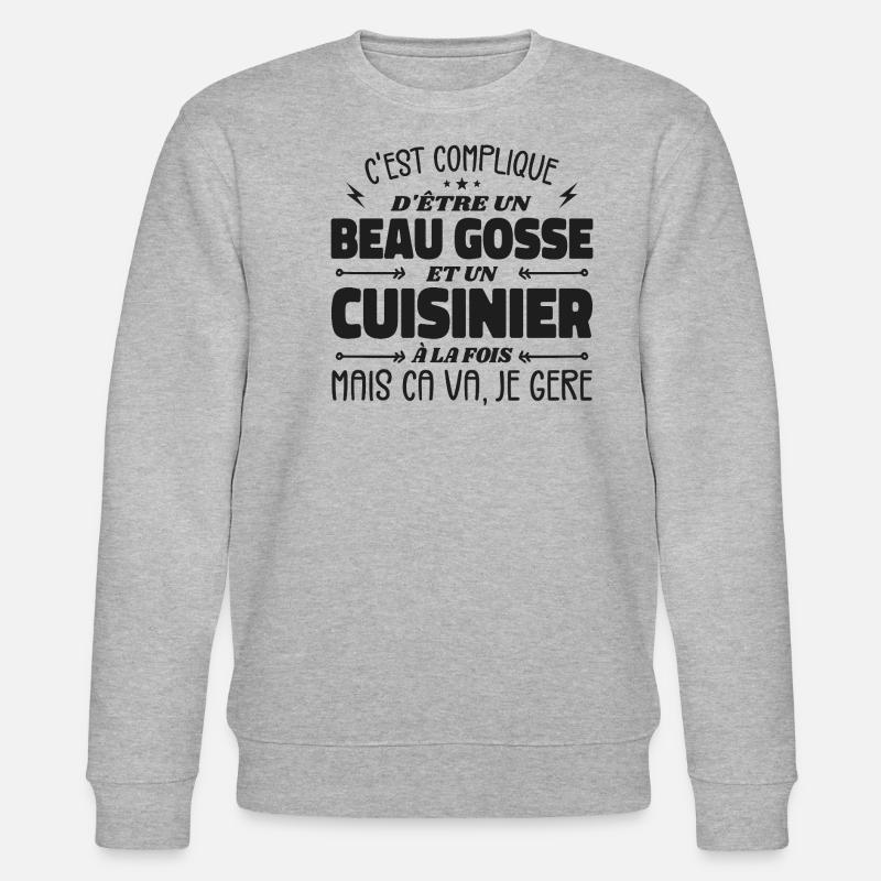 Schöner Mann Koch - Stanley/Stella Unisex Bio-Sweatshirt CHANGER  - Grau meliert
