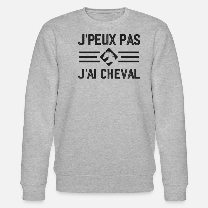 J'peux Pas J'ai Cheval - Sweat bio CHANGER Stanley/Stella Unisexe - gris chiné