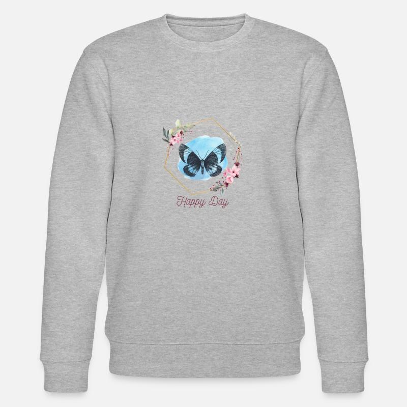 Happy Day - Stanley/Stella Unisex Bio-Sweatshirt CHANGER  - Grau meliert