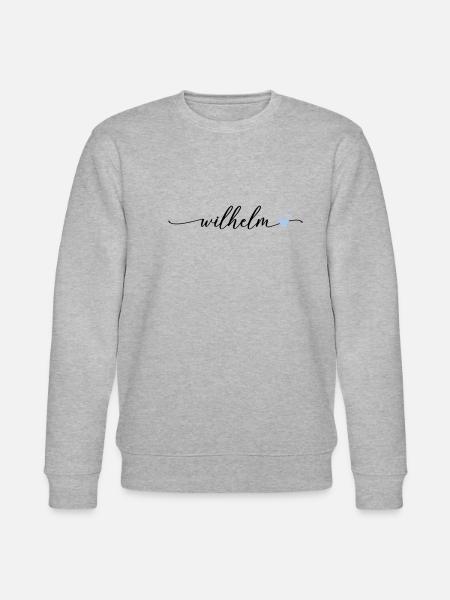 Wilhelm Name Calligraphy Font - Stanley/Stella CHANGER Unisex Organic Sweatshirt - heather grey