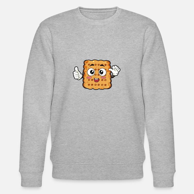 Keks Essen Feinschmecker Geschenk - Stanley/Stella Unisex Bio-Sweatshirt CHANGER  - Grau meliert