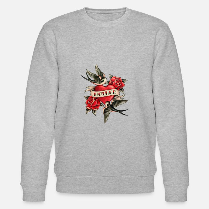 MUTTER TÄTOWIERUNG - Stanley/Stella Unisex Bio-Sweatshirt CHANGER  - Grau meliert