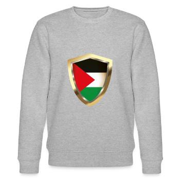 Armoiries de la Palestine - Armoiries de la Palestine - Sweat bio CHANGER Stanley/Stella Unisexe - gris chiné - Devant - Nik (191cm) & Marisol (170cm)