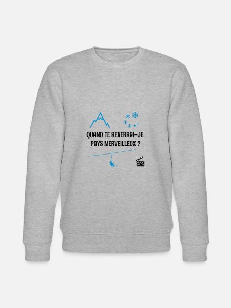 Quand te reverrai-je ? Les bronzés font du ski ! - Sweat bio CHANGER Stanley/Stella Unisexe - gris chiné