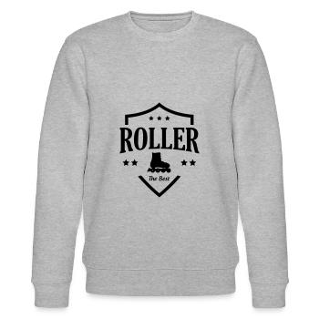 Roller skating - Rollerblading - Stanley/Stella CHANGER Unisex Organic Sweatshirt - heather grey - Front - Nik (191cm) & Marisol (170cm)