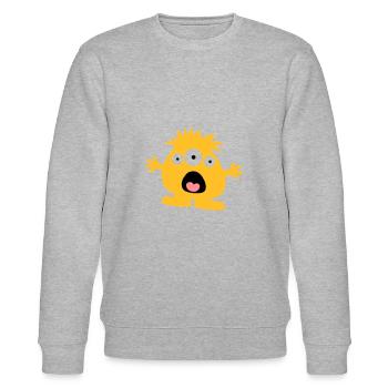 monster - Stanley/Stella CHANGER Unisex Organic Sweatshirt - heather grey - Front - Nik (191cm) & Marisol (170cm)