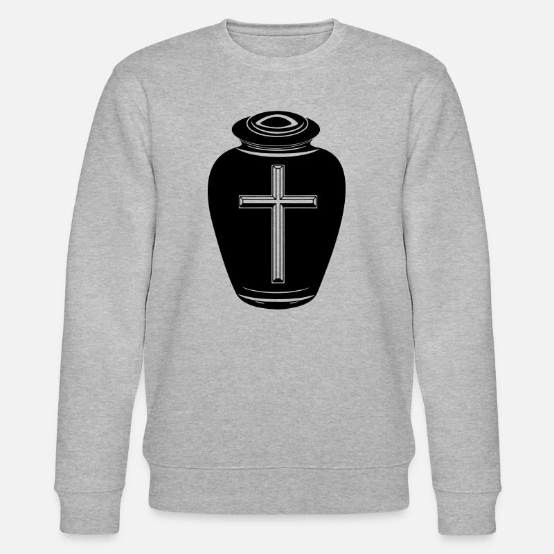 Urne avec croix - Sweat bio CHANGER Stanley/Stella Unisexe - gris chiné