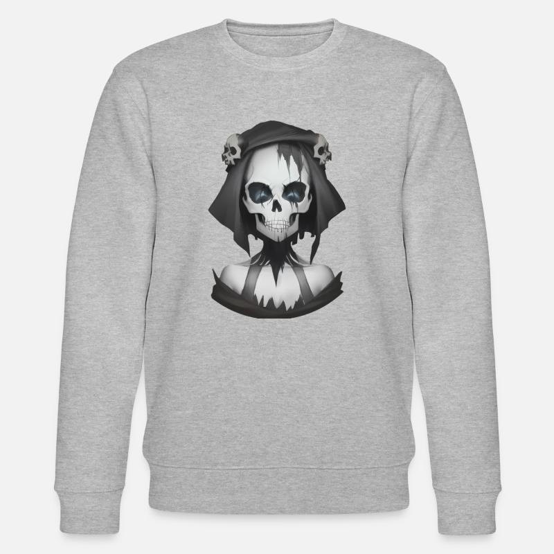 Demonic magic on Halloween night - Stanley/Stella CHANGER Unisex Organic Sweatshirt - heather grey