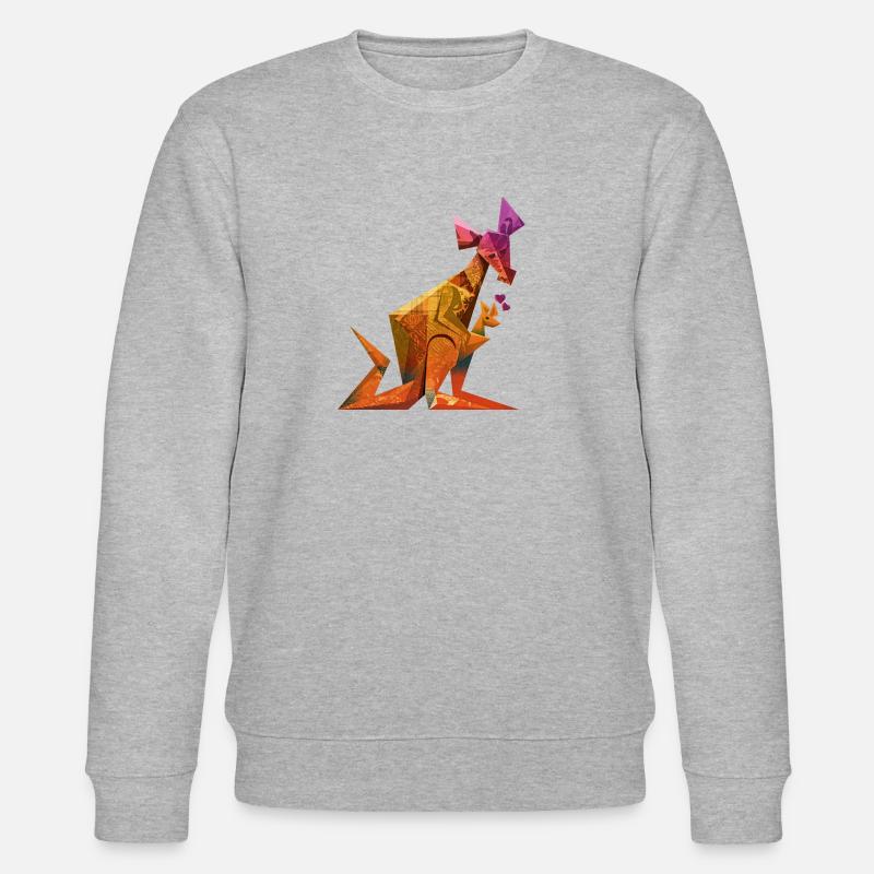 Känguru - Stanley/Stella Unisex Bio-Sweatshirt CHANGER  - Grau meliert
