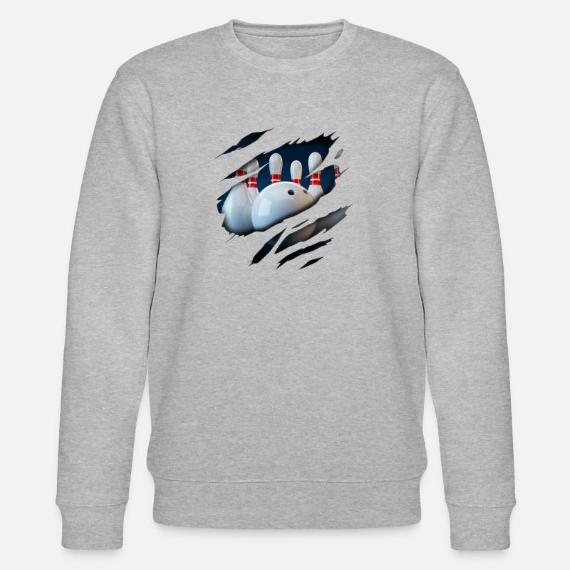 Bowling 2 in mir - Stanley/Stella Unisex Bio-Sweatshirt CHANGER  - Grau meliert