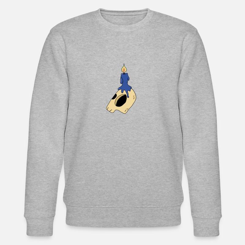 cadeau bougie bougie crâne crâne - Sweat bio CHANGER Stanley/Stella Unisexe - gris chiné