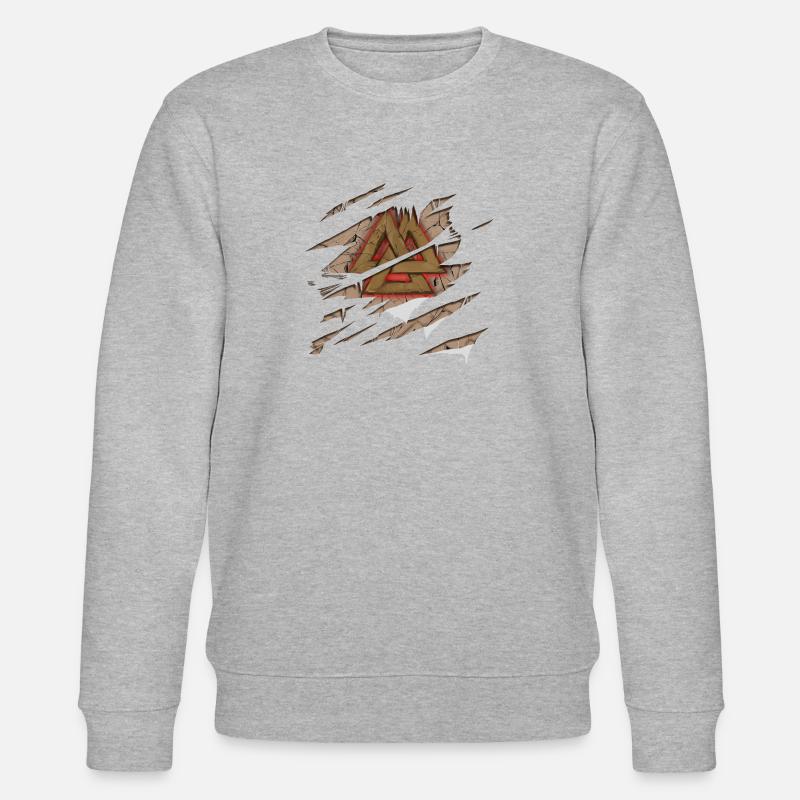 Wikinger Odins Zeichen - Stanley/Stella Unisex Bio-Sweatshirt CHANGER  - Grau meliert