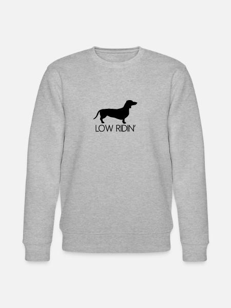 Dachshund Low Ridin ' - Stanley/Stella CHANGER Unisex Organic Sweatshirt - heather grey