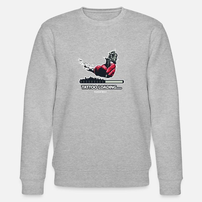 Tattoo Loading .. Hand tattoo machine tattooed ink - Stanley/Stella CHANGER Unisex Organic Sweatshirt - heather grey