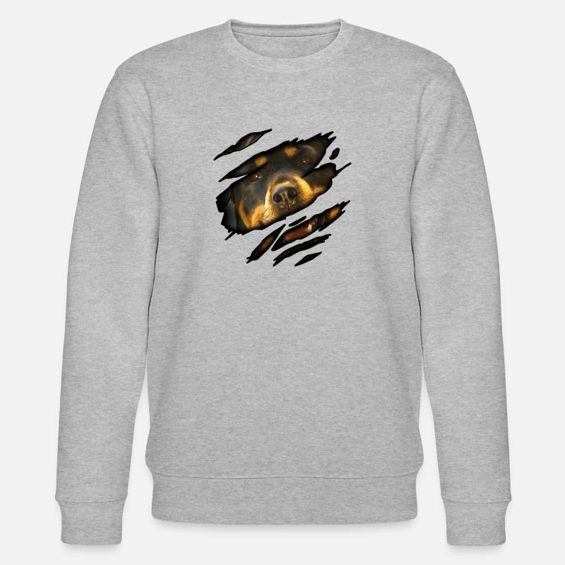 Rottweiler in mir - Stanley/Stella Unisex Bio-Sweatshirt CHANGER  - Grau meliert