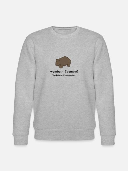 Wombat - Definition - Wombit, Vombatidae - Stanley/Stella CHANGER Unisex Organic Sweatshirt - heather grey