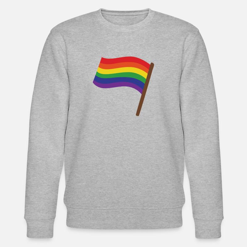 Regenbogenfahne | Geschenk Idee | LGBT - Stanley/Stella Unisex Bio-Sweatshirt CHANGER  - Grau meliert