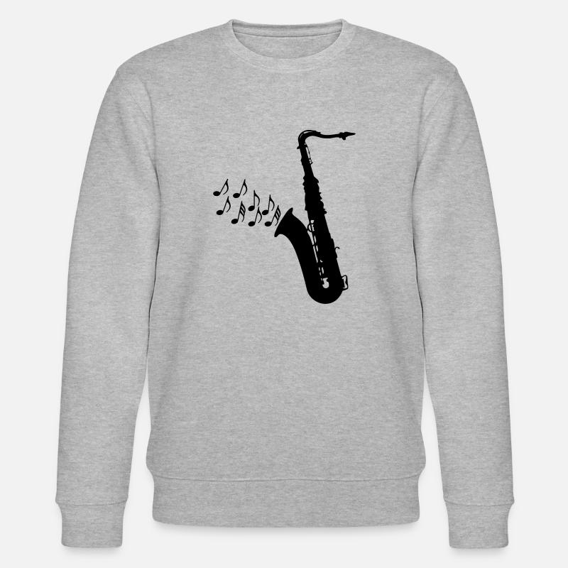 Saxofon - Stanley/Stella Unisex Bio-Sweatshirt CHANGER  - Grau meliert