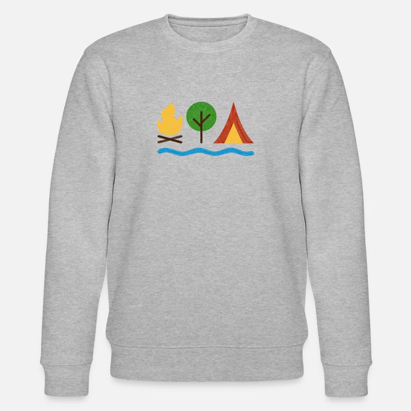 Camping - Stanley/Stella Unisex Bio-Sweatshirt CHANGER  - Grau meliert