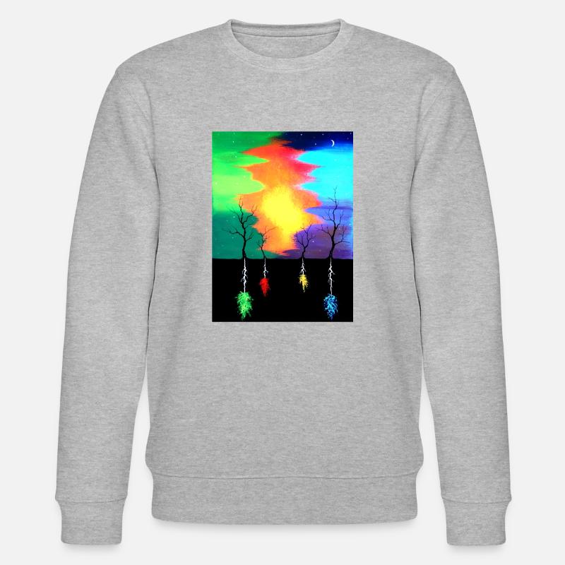 Bäume unter Erde SVENPAINT - Stanley/Stella Unisex Bio-Sweatshirt CHANGER - Grau meliert