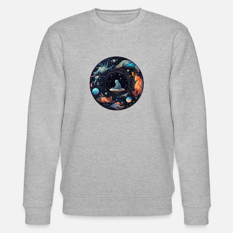 Cosmic Journeys - Stanley/Stella Unisex Bio-Sweatshirt CHANGER  - Grau meliert