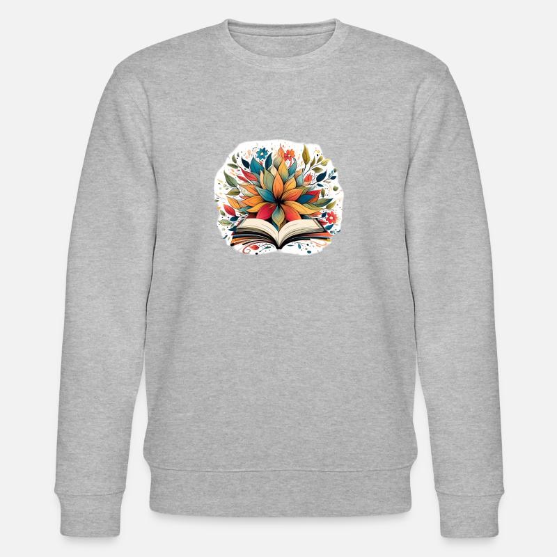Buchblütenkreis - Stanley/Stella Unisex Bio-Sweatshirt CHANGER  - Grau meliert