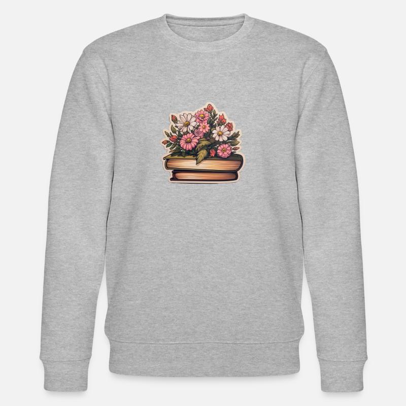 Bücher Sticker - Stanley/Stella Unisex Bio-Sweatshirt CHANGER  - Grau meliert